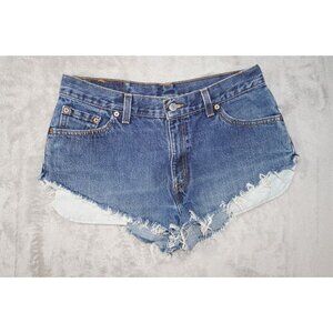 Vintage Levi’s 517 High-Rise Cutoff Shorts – 90s Grunge Distressed Denim